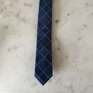 Elegant Blue Plaid Men's Skinny Tie - Urban Dapper Club